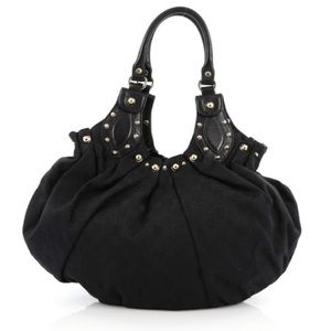 Gucci GG Canvas Studded Pelham Hobo Bag